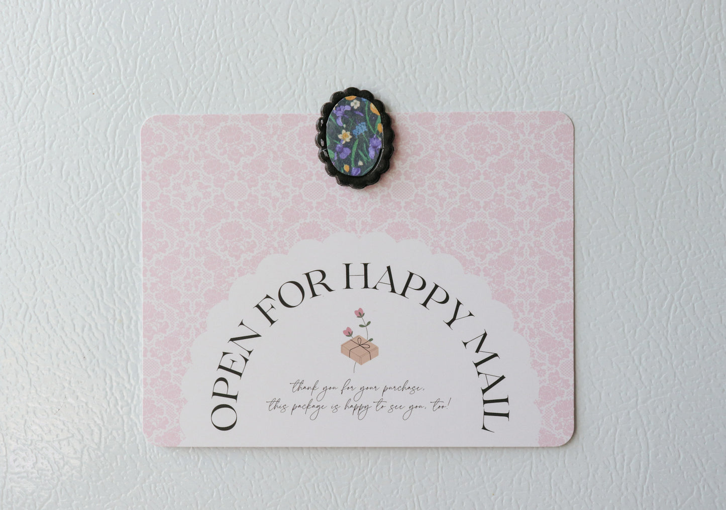 Gothic Floral Frame Polymer Clay Fridge Magnets (Set of 3)