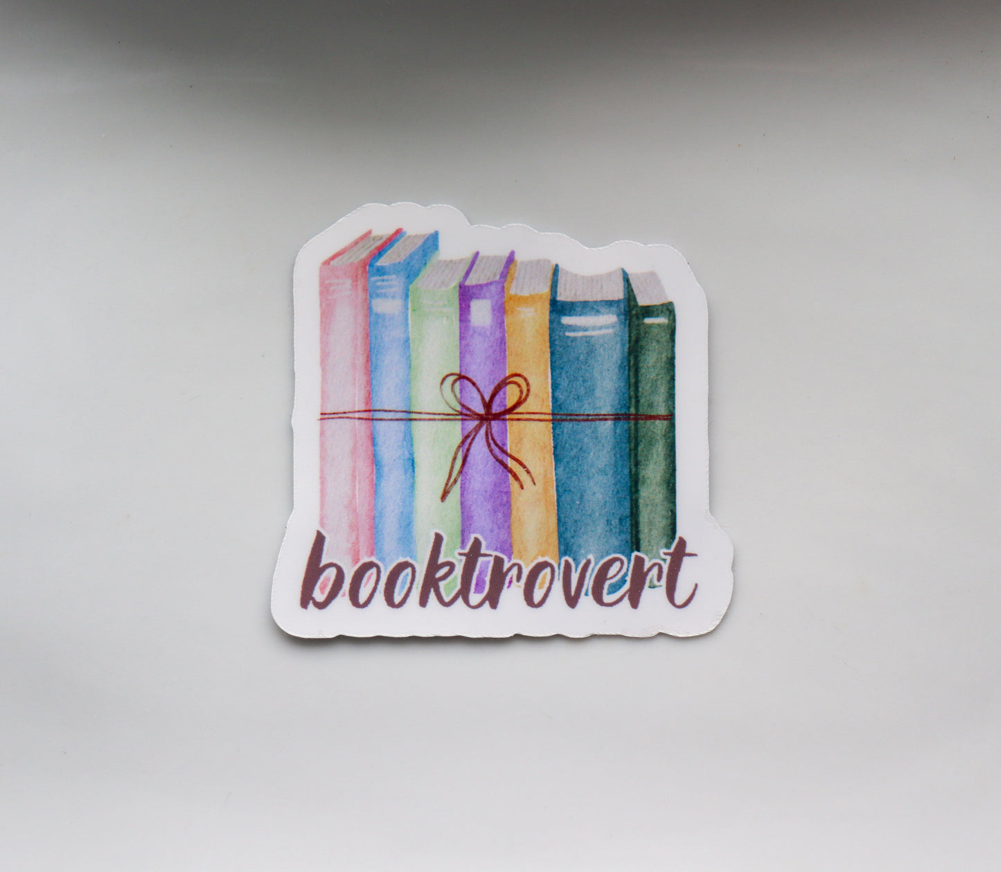 Booktrovert Sticker – Watercolor Bookish Vinyl Decal