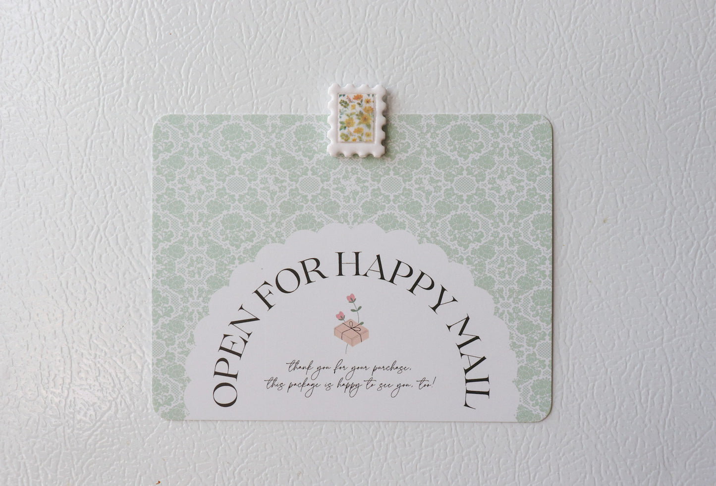 Floral Stamp Polymer Clay Fridge Magnets (Set of 3)