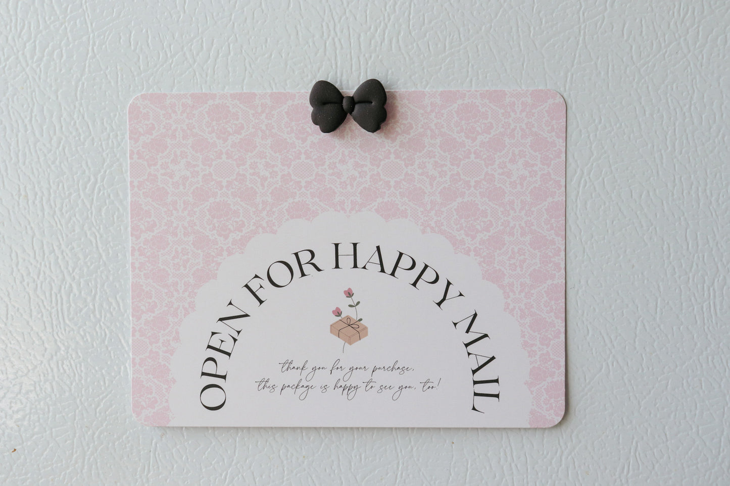 Gothic Matte Bow Polymer Clay Fridge Magnets (Set of 3)