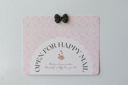 Gothic Matte Bow Polymer Clay Fridge Magnets (Set of 3)