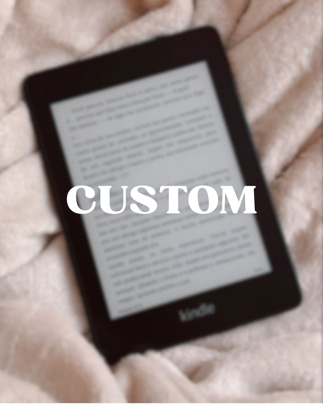 Custom Kindle Insert + Sticker for Em