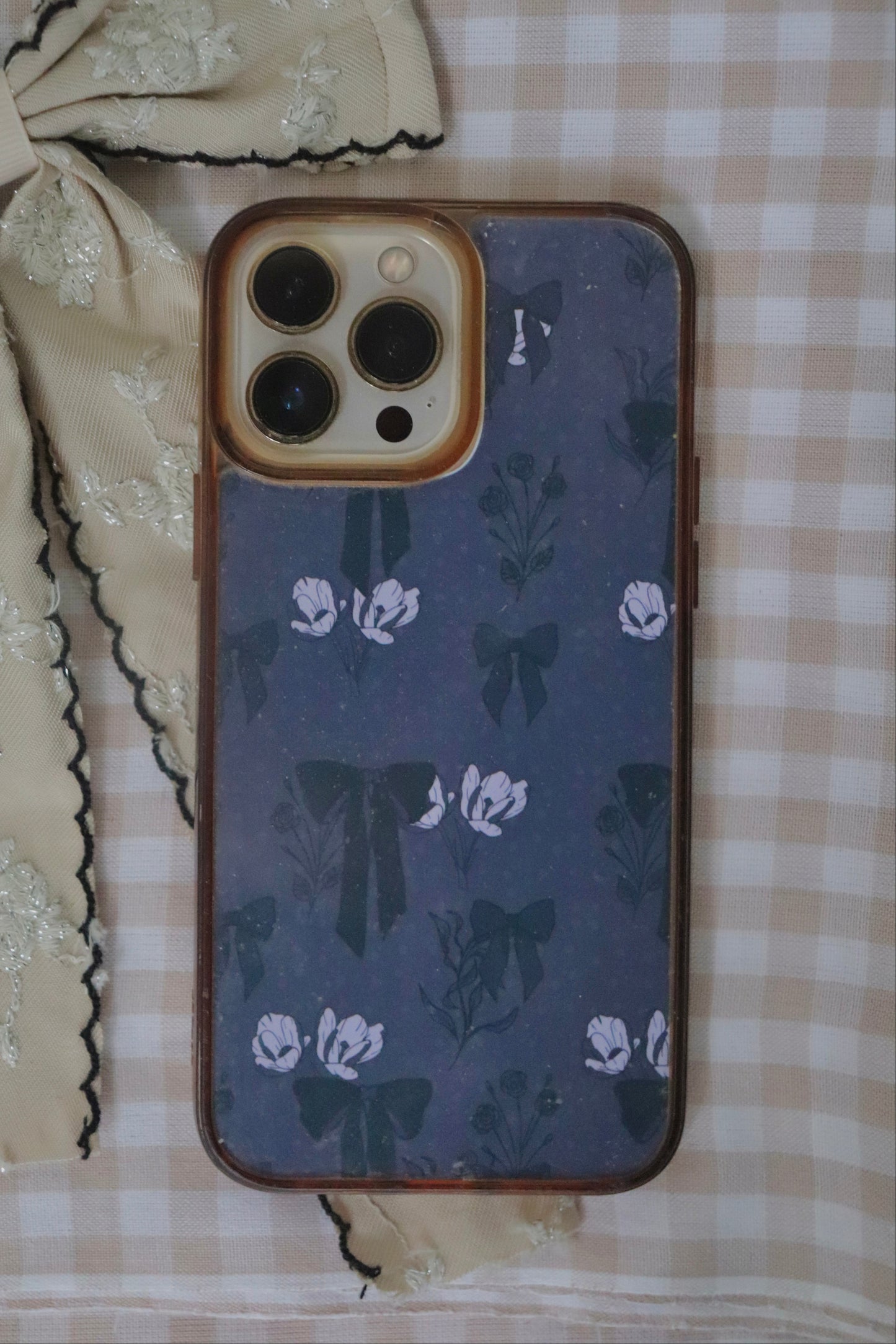 Midnight Bows Phone Case Insert