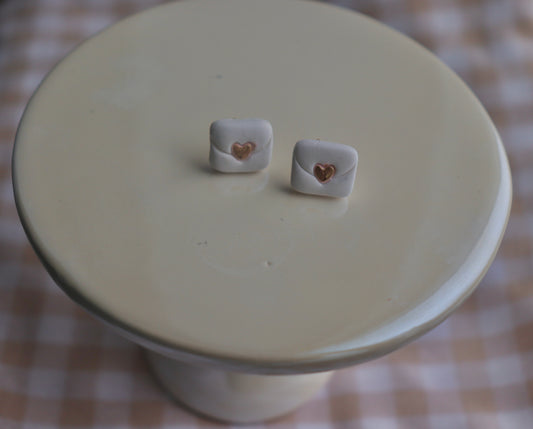 Love Letter Stud Earrings — Imperfect Pair