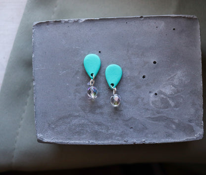 Drop Studs with Czech Glass Beads